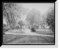 Historic Framed Print, Fayette Park, Syracuse, N.Y.,  17-7/8" x 21-7/8"