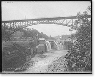 Driving Park Ave. bridge and falls, Rochester, N.Y. Classic, Vintage Print