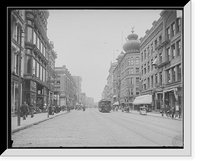 Historic Framed Print, Main Street, Springfield, Mass.,  17-7/8" x 21-7/8"