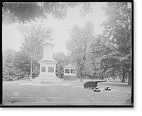Soldiers' Monument and band stand, Brattleboro, Vt, Vintage Wall Art