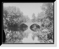Historic Framed Print, Stone bridge, Ashuelot River, Keene, N.H.,  17-7/8" x 21-7/8"