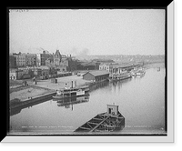 Historic Framed Print, Foot of Jackson Street, St. Paul, Minn.,  17-7/8" x 21-7/8"