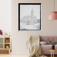 Historic Framed Print, City Hall and Court House, St. Paul, Minn.,  17-7/8" x 21-7/8"