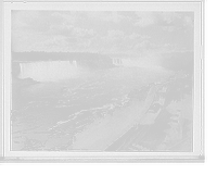 Historic Framed Print, Niagara Falls from the Canadian shore [with Niagara Gorge Railroad],  17-7/8" x 21-7/8"