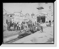Historic Framed Print, The Miniature railway, Coney Island, N.Y.,  17-7/8" x 21-7/8"