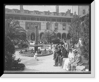 Historic Framed Print, In the court of the Ponce de Leon, St. Augustine, Fla. - 3,  17-7/8" x 21-7/8"