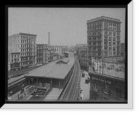 Historic Framed Print, L" Station Chatham Square New York",  17-7/8" x 21-7/8"