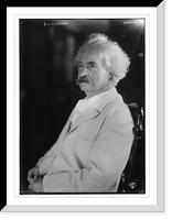 Historic Framed Print, S.L. Clemens seated in chair,  17-7/8" x 21-7/8" Historic Framed Print, S.L. Clemens seated in chair,  17-7/8" x 21-7/8"