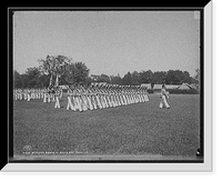 Historic Framed Print, Battalion passing in view, [United States Military Academy], West Point, N.Y.,  17-7/8" x 21-7/8"