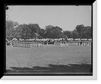 Historic Framed Print, Inspection of battalion with color guard, [United States Military Academy], West Point, N.Y.,  17-7/8" x 21-7/8"