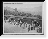 Historic Framed Print, Siege Battery drill, sponging before loading, [United States Military Academy], West Point, N.Y.,  17-7/8" x 21-7/8"