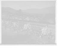 Historic Framed Print, Siege battery drill, sponging after firing, [United States Military Academy], West Point, N.Y.,  17-7/8" x 21-7/8"