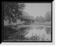 Historic Framed Print, Broadheads Bridge, Stroudsburg, Pa.,  17-7/8" x 21-7/8"