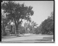 Historic Framed Print, Washington Avenue and Grand Circus Park, Detroit, Mich.,  17-7/8" x 21-7/8"