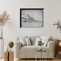 Historic Framed Print, Along the boulevard, Revere Beach, Mass. - 2,  17-7/8" x 21-7/8"