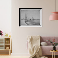 Historic Framed Print, Caravels and La Rabida [Sanitarium for Children], Jackson Park, Chicago, Ill.,  17-7/8" x 21-7/8"