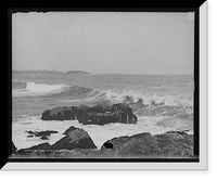 Historic Framed Print, Surf at Bass Rocks, Gloucester, Mass.,  17-7/8" x 21-7/8"