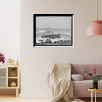 Historic Framed Print, Surf at Bass Rocks, Gloucester, Mass.,  17-7/8" x 21-7/8"