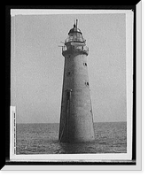 Minot's Ledge Light house, Boston, Mass, Vintage Poster