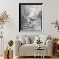 Historic Framed Print, Veil Falls, Ossipee Mount Park, Lake Winnipesaukee, N.H.,  17-7/8" x 21-7/8"