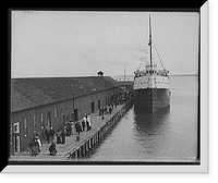 Historic Framed Print, The Dock at Mackinac Island, Mich.,  17-7/8" x 21-7/8"