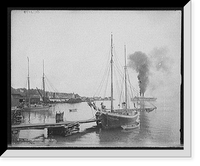 Historic Framed Print, The Harbor, Mackinac Island, Mich.,  17-7/8" x 21-7/8"