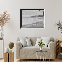 Historic Framed Print, American Falls from Luna Island,  17-7/8" x 21-7/8"