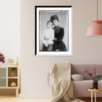 Historic Framed Print, Queen Alexandra holding young boy,  17-7/8" x 21-7/8"