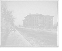 Historic Framed Print, Central Avenue and Academic Bldg., Tuskegee Institute, Ala.,  17-7/8" x 21-7/8"