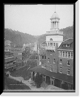 Historic Framed Print, Happy Hollow from Central Avenue, Hot Springs, Ark.,  17-7/8" x 21-7/8"
