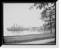 Historic Framed Print, Fox's dock, Put-in-Bay, Ohio,  17-7/8" x 21-7/8"
