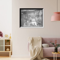 Dining room, log cabin, Palmer Park, Detroit, Mich, Vintage Print