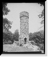 Historic Framed Print, Norumbega Tower, Charles River Reservation, Mass.,  17-7/8" x 21-7/8"