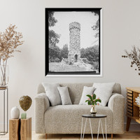Historic Framed Print, Norumbega Tower, Charles River Reservation, Mass.,  17-7/8" x 21-7/8"