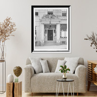 Historic Framed Print, Doorway of old Custom House, Salem, Mass.,  17-7/8" x 21-7/8"