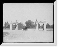 Historic Framed Print, Gateway, Roger Williams Park, Providence, R.I.,  17-7/8" x 21-7/8"