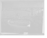 Historic Framed Print, Steamer New York and Poughkeepsie Bridge, Poughkeepsie,  17-7/8" x 21-7/8"