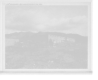 Mexican adobe house, Mt. Franklin in distance, El Paso, Texas, Antique Poster
