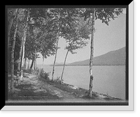 Historic Framed Print, Along the shore at Cleverdale, Lake George, N.Y.,  17-7/8" x 21-7/8"