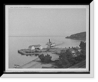 Steamer landing at Fort sic Kent, N.Y, Vintage Print