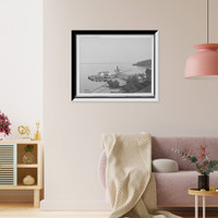 Steamer landing at Fort sic Kent, N.Y, Vintage Print