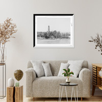 Historic Framed Print, Crown Point Light, Lake Champlain, N.Y.,  17-7/8" x 21-7/8"