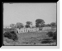 Historic Framed Print, Ruins of Fort Frederick, Crown Point, N.Y. - 4,  17-7/8" x 21-7/8"