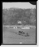 Historic Framed Print, Primitive ferry, High Bridge, Ky.,  17-7/8" x 21-7/8"