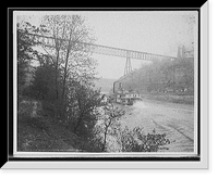 Str. Falls City passing High Bridge, Ky, Vintage Print