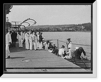 U.S.S. Nahant, visitors going ashore, Antique Print