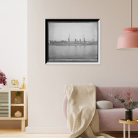 Historic Framed Print, U.S.S. New Orleans at Brooklyn Navy Yard,  17-7/8" x 21-7/8"
