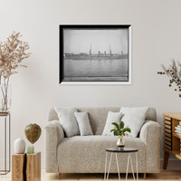 Historic Framed Print, U.S.S. New Orleans at Brooklyn Navy Yard,  17-7/8" x 21-7/8"
