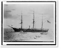 Historic Framed Print, U.S.S. Alliance,  17-7/8" x 21-7/8"
