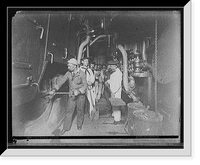 Historic Framed Print, U.S.S. Brooklyn fire room - 2,  17-7/8" x 21-7/8"